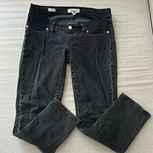 Madewell Perfect Vintage Cropped Maternity Jean Black size 27